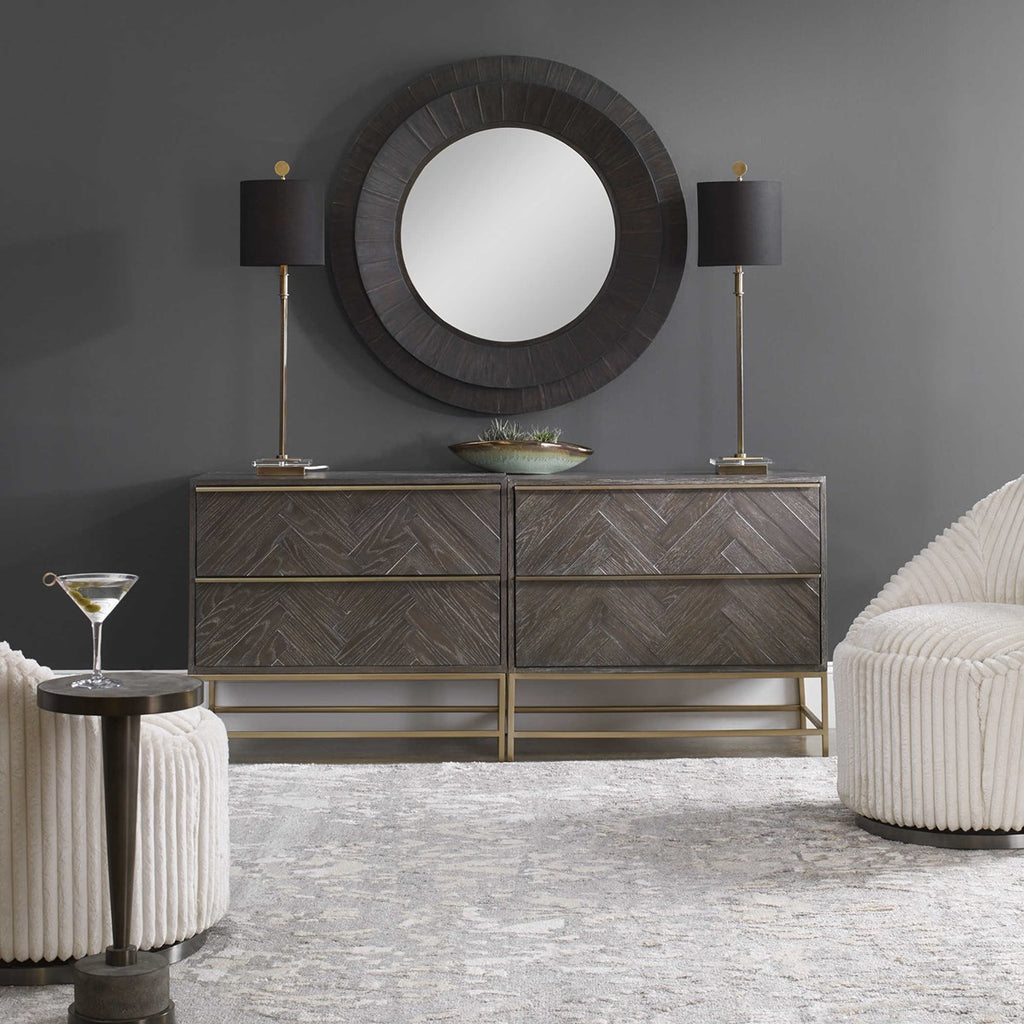 Volante Antique Brass Table Lamp - Bombay Mercantile