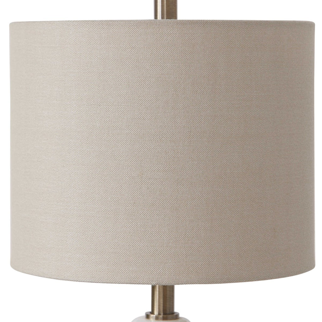 Natania Plated Brass Buffet Lamp - Bombay Mercantile