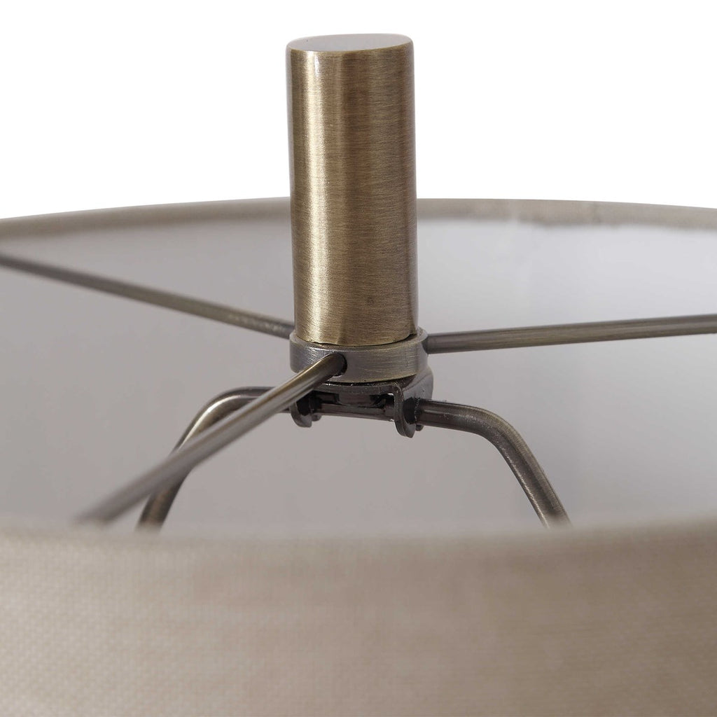 Natania Plated Brass Buffet Lamp - Bombay Mercantile