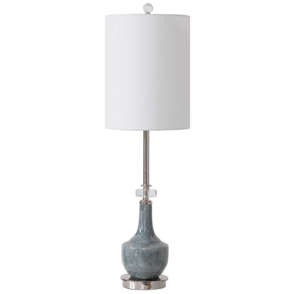 Piers Mottled Blue Buffet Lamp - Bombay Mercantile