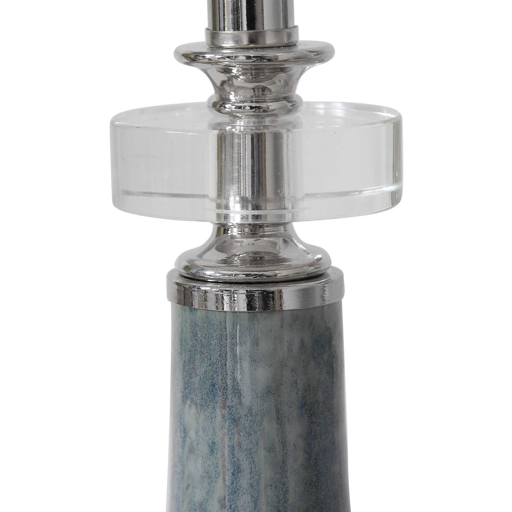Piers Mottled Blue Buffet Lamp - Bombay Mercantile