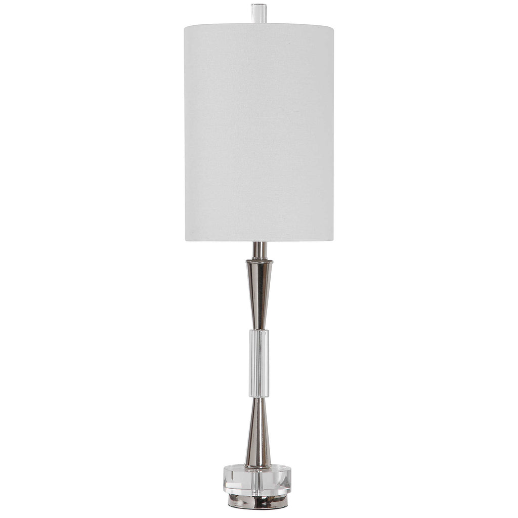 Azaria Polished Nickel Buffet Lamp - Bombay Mercantile
