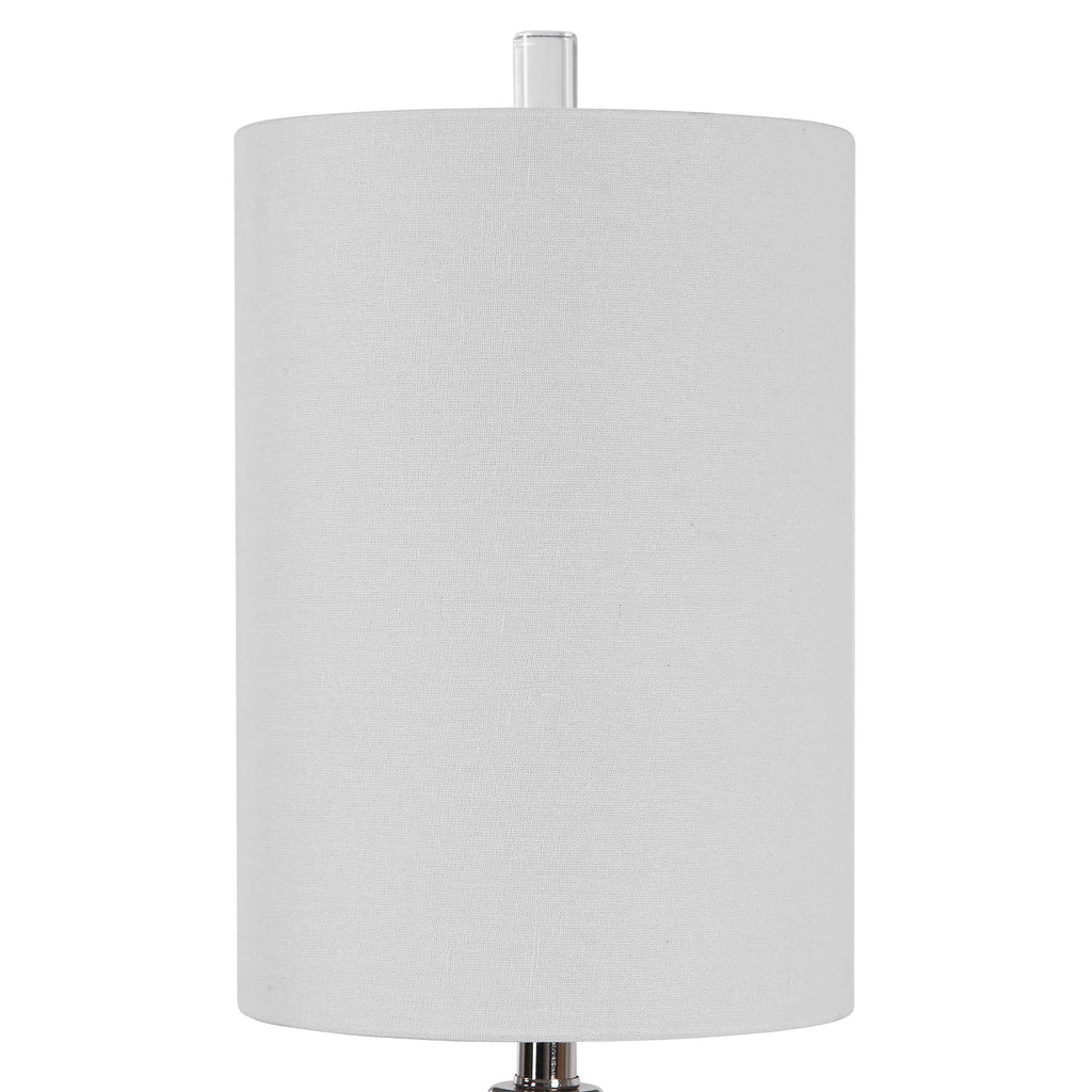 Azaria Polished Nickel Buffet Lamp - Bombay Mercantile