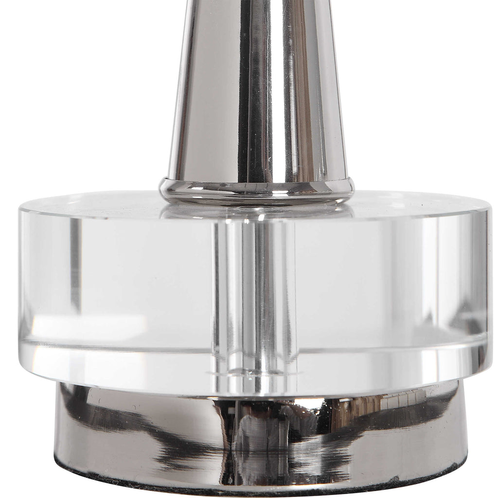 Azaria Polished Nickel Buffet Lamp - Bombay Mercantile