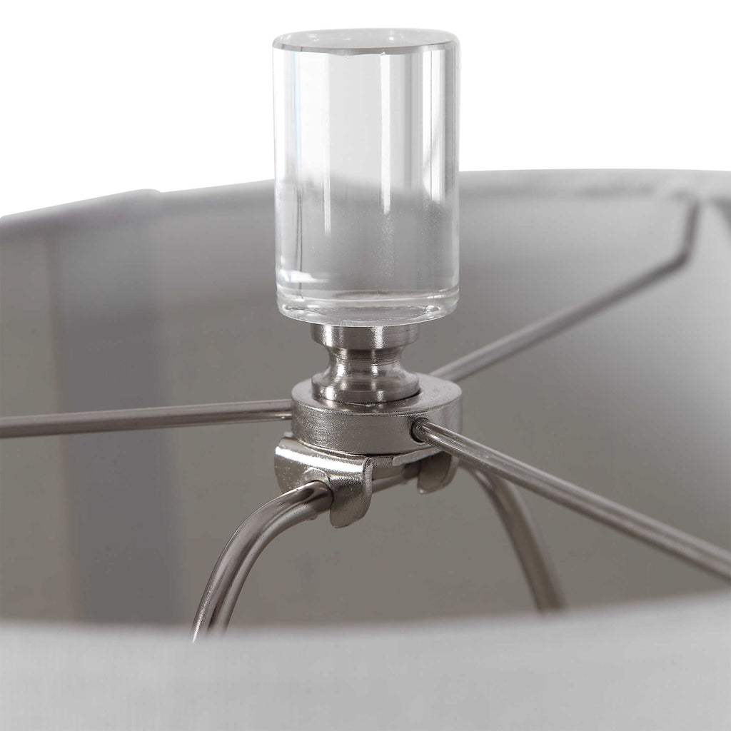 Azaria Polished Nickel Buffet Lamp - Bombay Mercantile