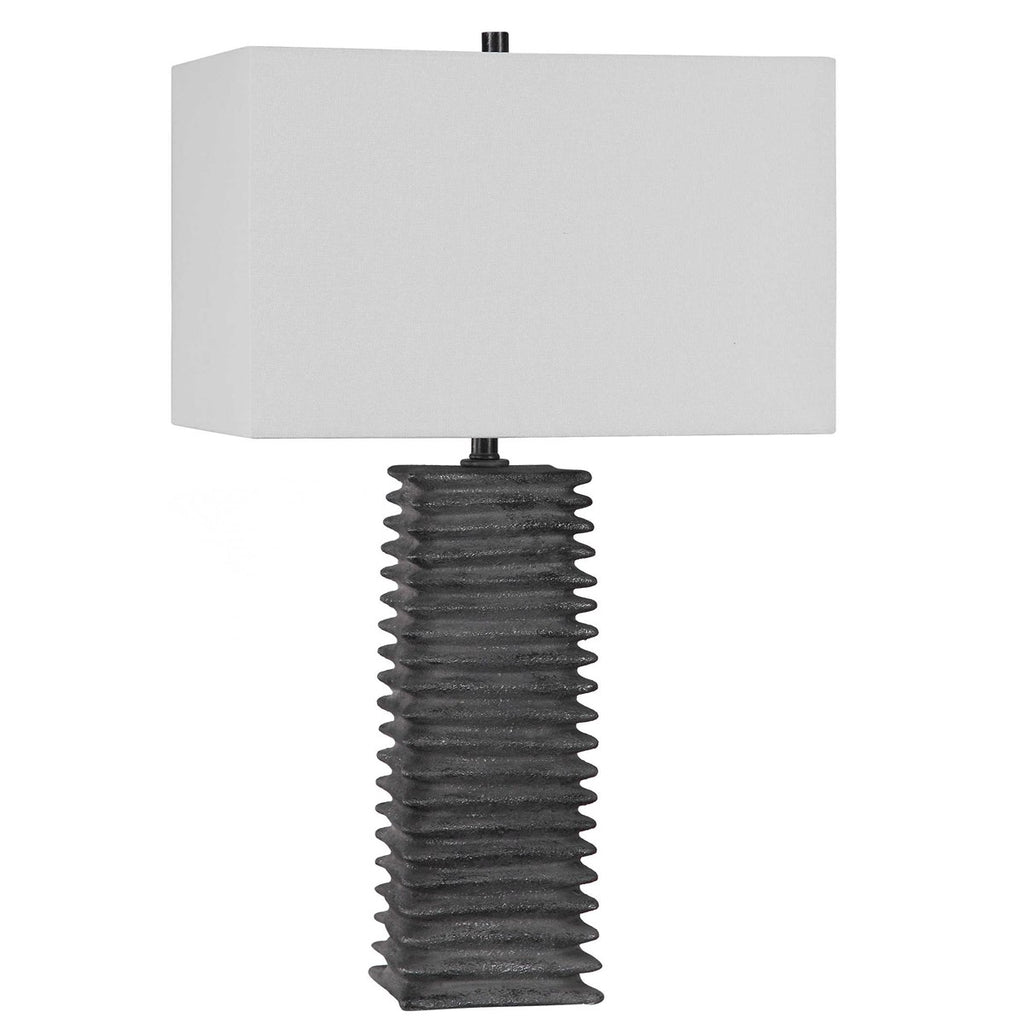 Sanderson Metallic Charcoal Table Lamp - Bombay Mercantile