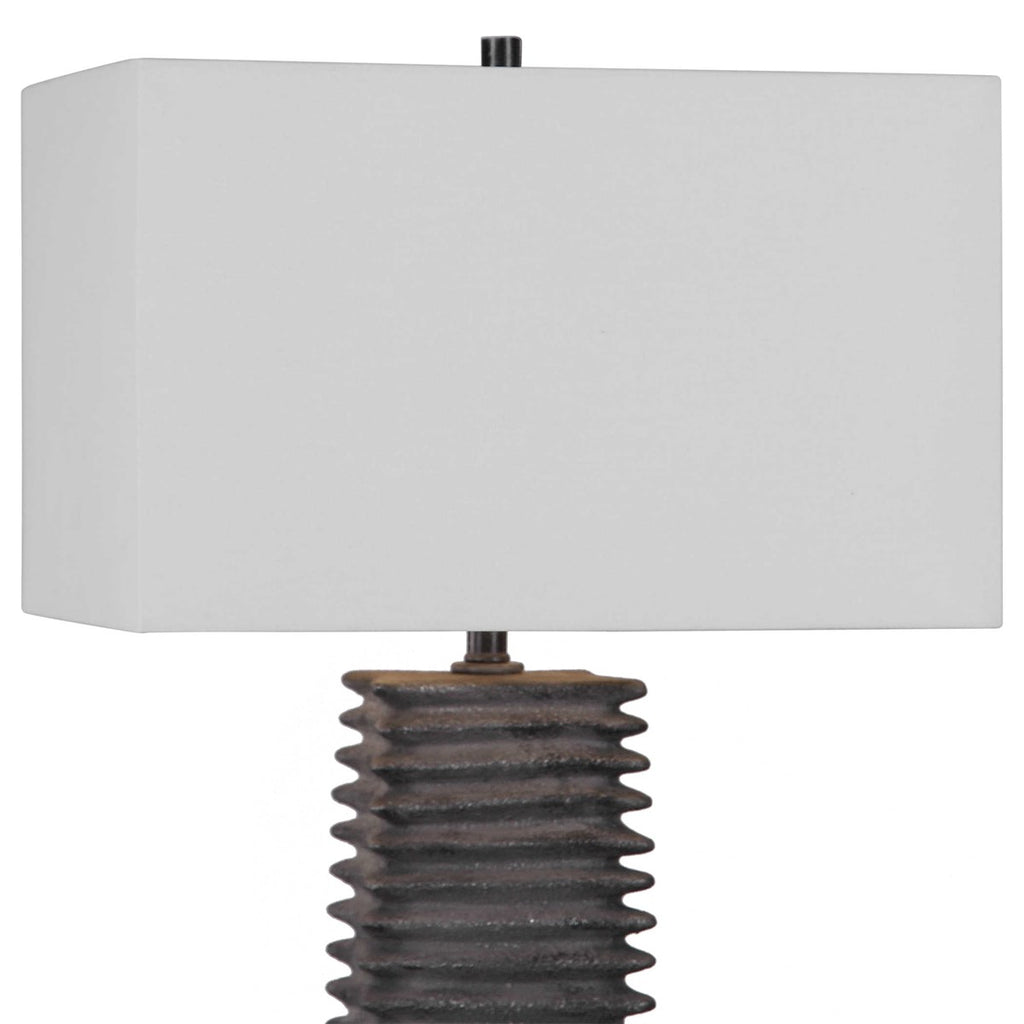 Sanderson Metallic Charcoal Table Lamp - Bombay Mercantile