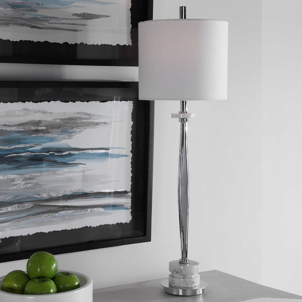 Magnus Chrome Buffet Lamp - Bombay Mercantile