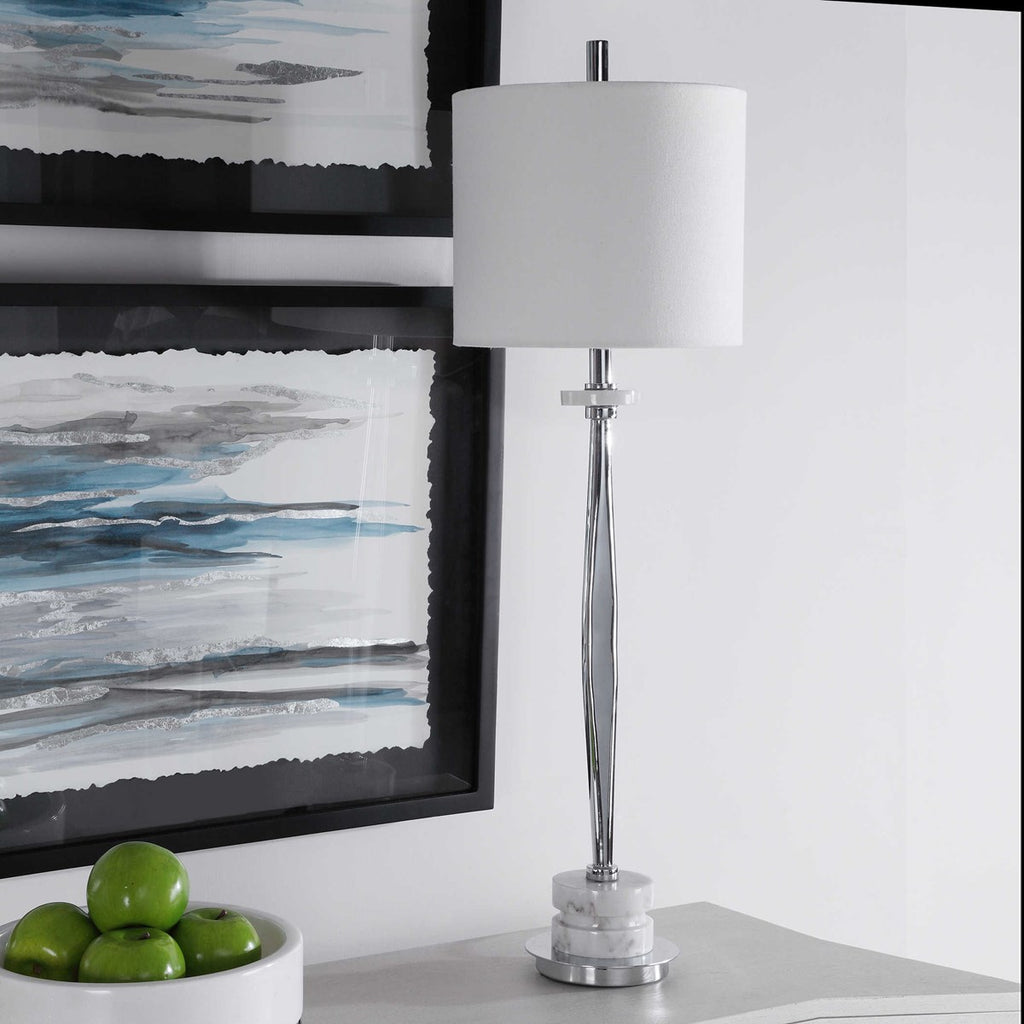 Magnus Chrome Buffet Lamp - Bombay Mercantile