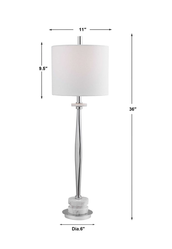 Magnus Chrome Buffet Lamp - Bombay Mercantile