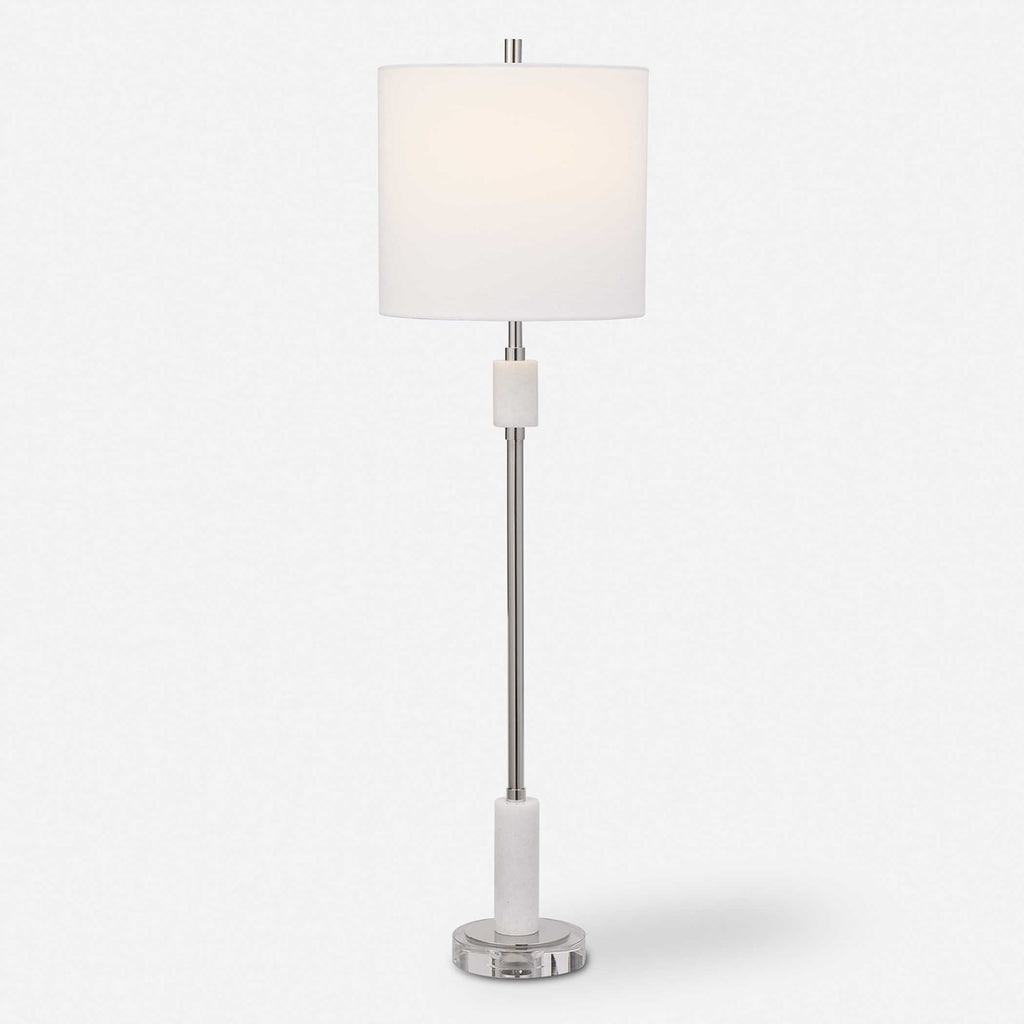 Sussex Nickel Buffet Lamp - Bombay Mercantile