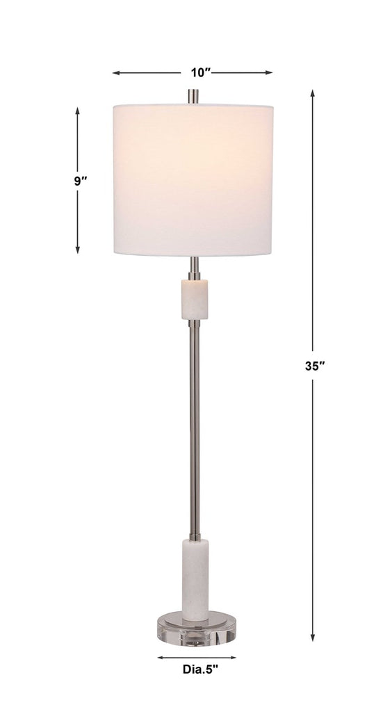 Sussex Nickel Buffet Lamp - Bombay Mercantile