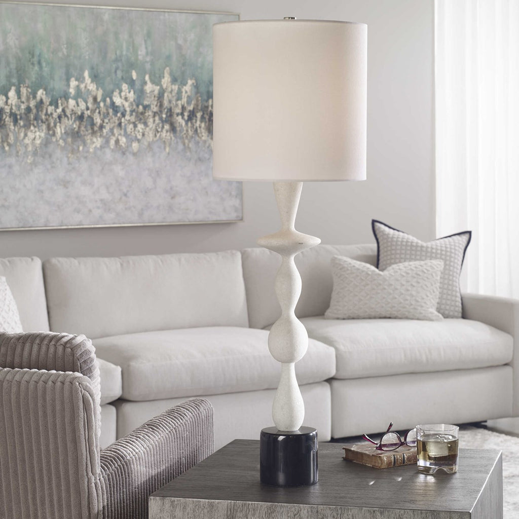 Inverse White Marble Table Lamp - Bombay Mercantile