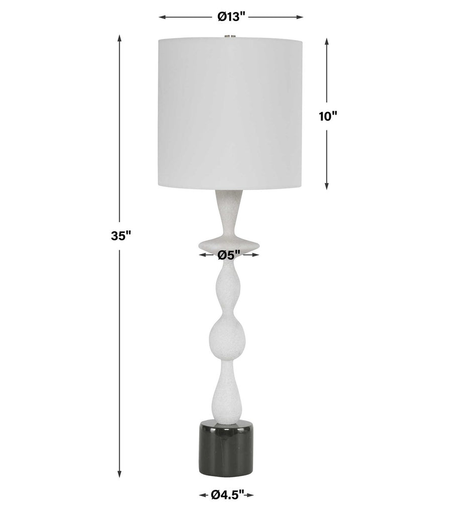 Inverse White Marble Table Lamp - Bombay Mercantile
