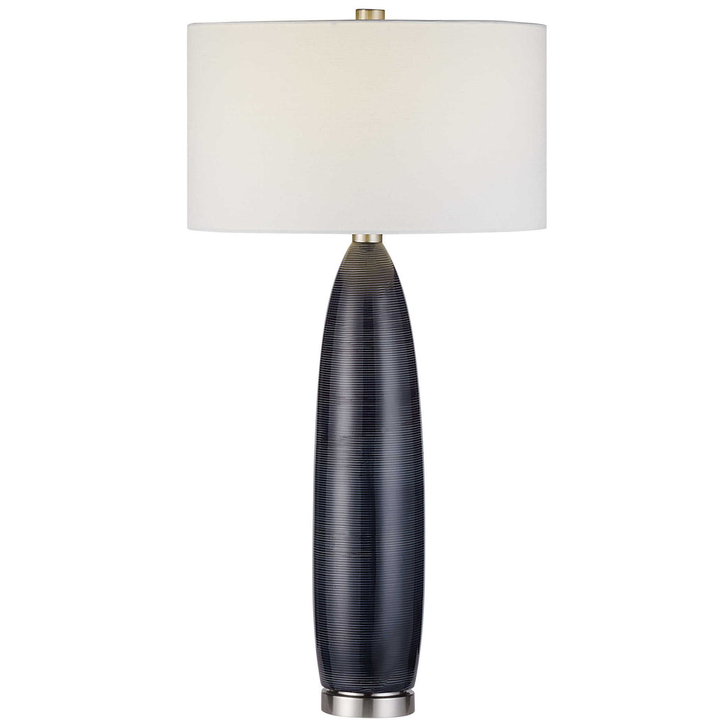 Cullen Blue Gray Table Lamp - Bombay Mercantile