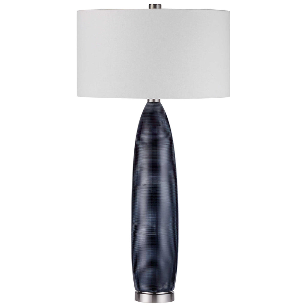 Cullen Blue Gray Table Lamp - Bombay Mercantile