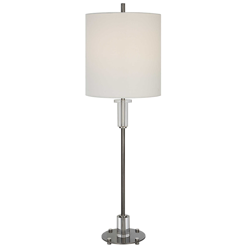 Aurelia Steel Buffet Lamp - Bombay Mercantile