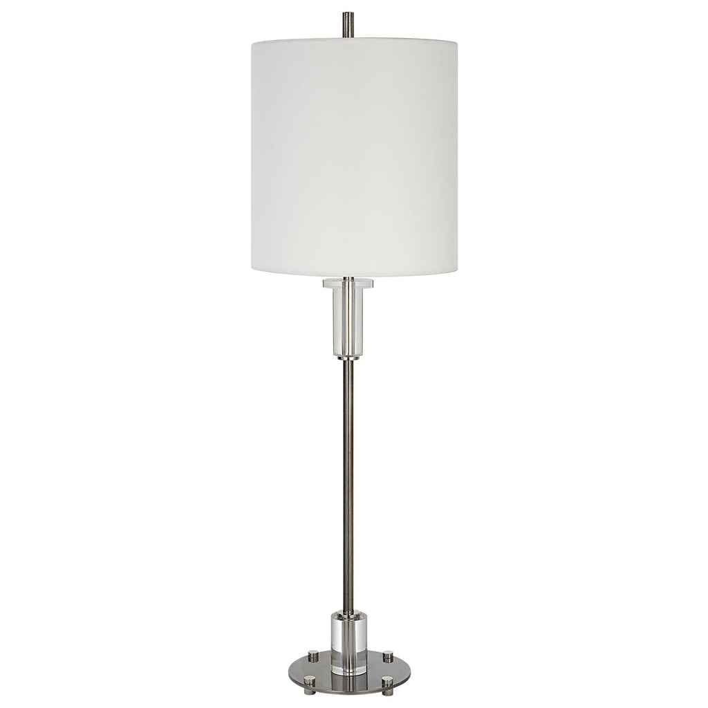 Aurelia Steel Buffet Lamp - Bombay Mercantile