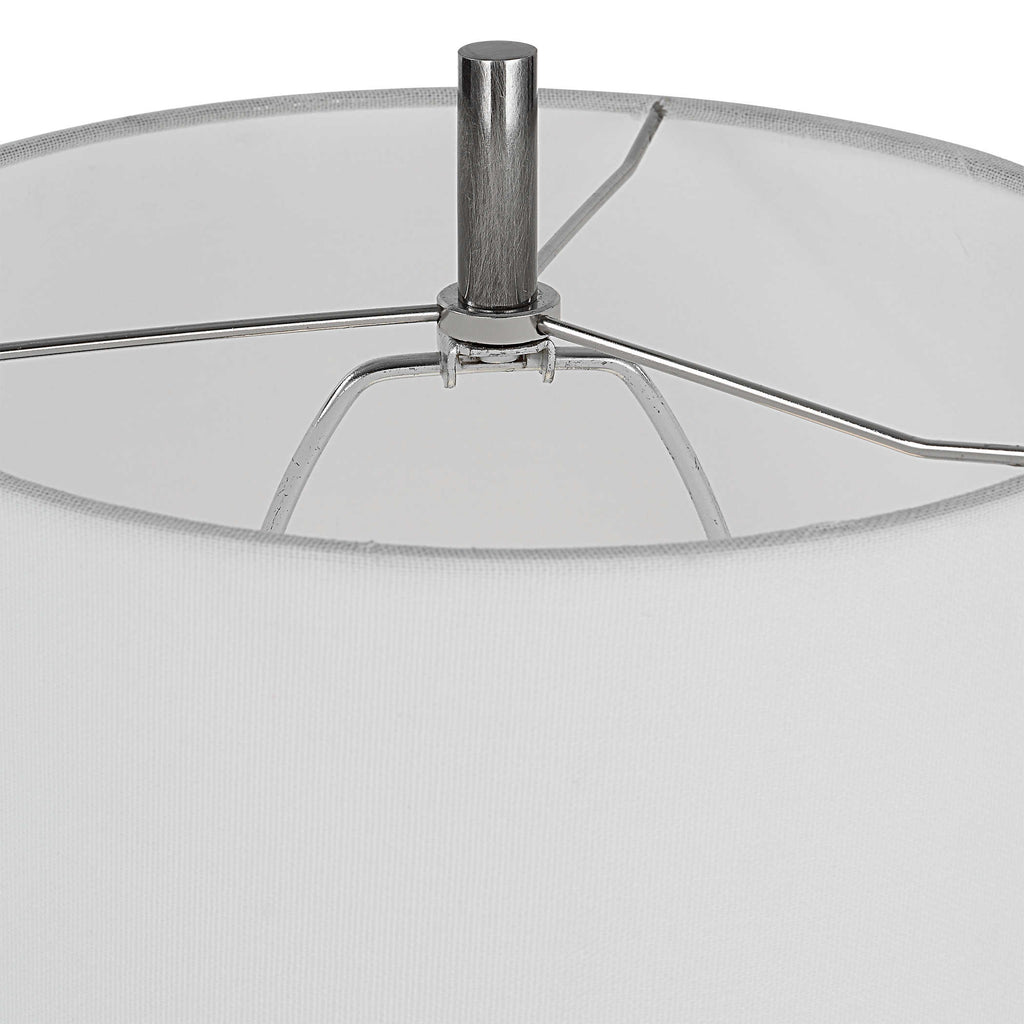 Aurelia Steel Buffet Lamp - Bombay Mercantile