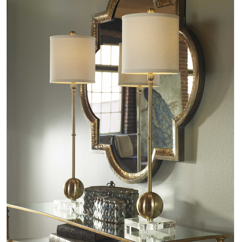 Laton Brass Buffet Lamp - Bombay Mercantile