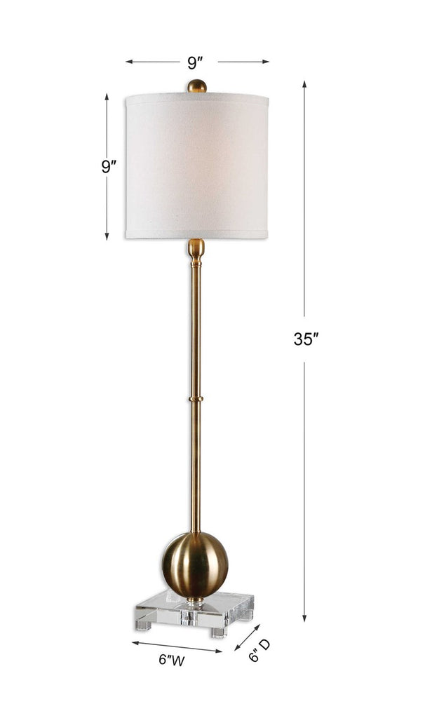 Laton Brass Buffet Lamp - Bombay Mercantile