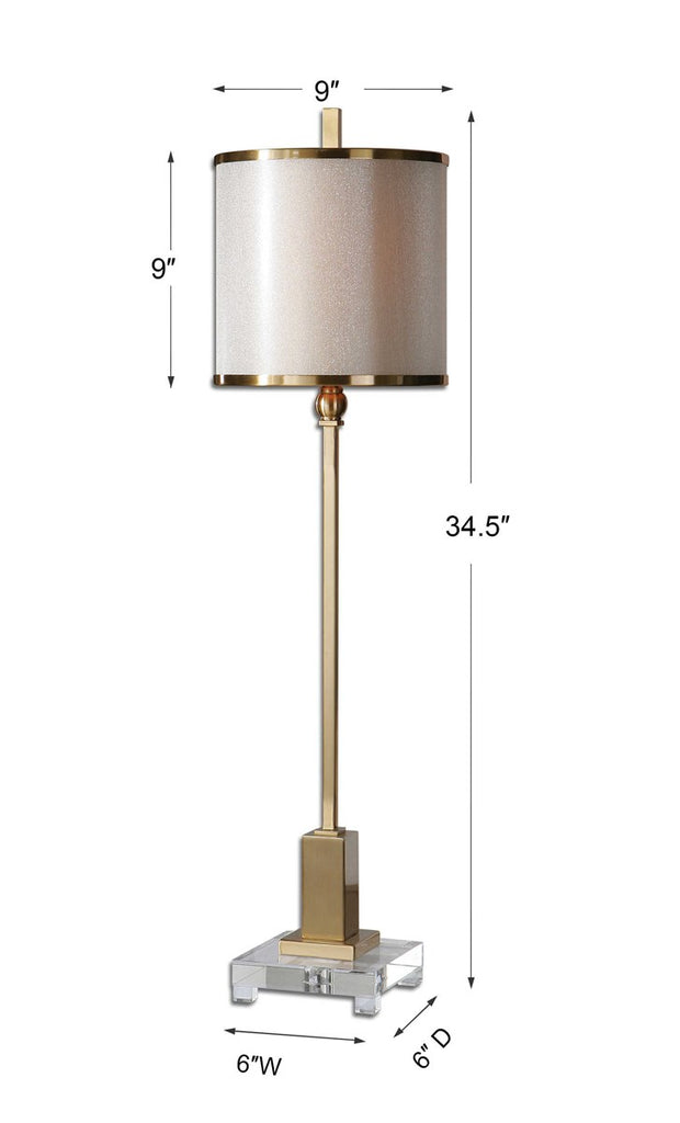 Villena Brass Buffet Lamp - Bombay Mercantile