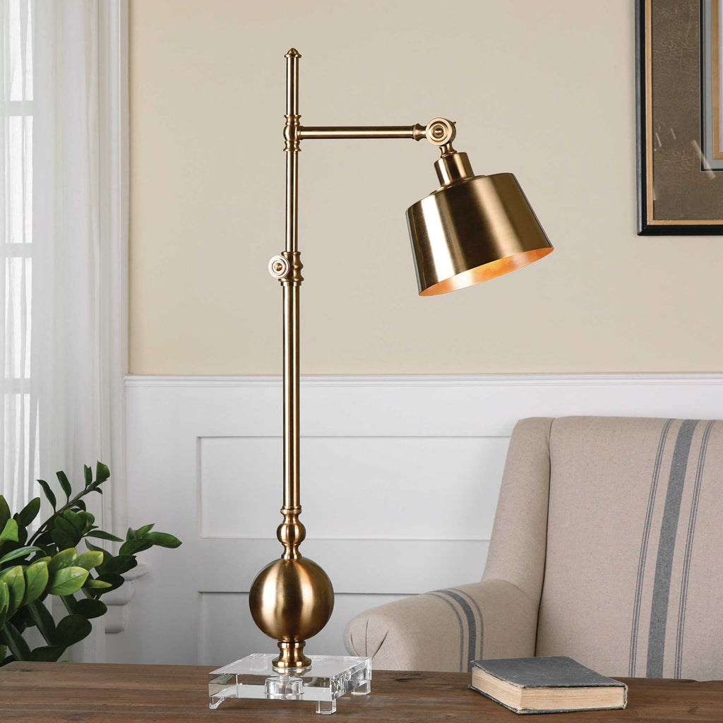 Laton Brushed Brass Task Lamp - Bombay Mercantile