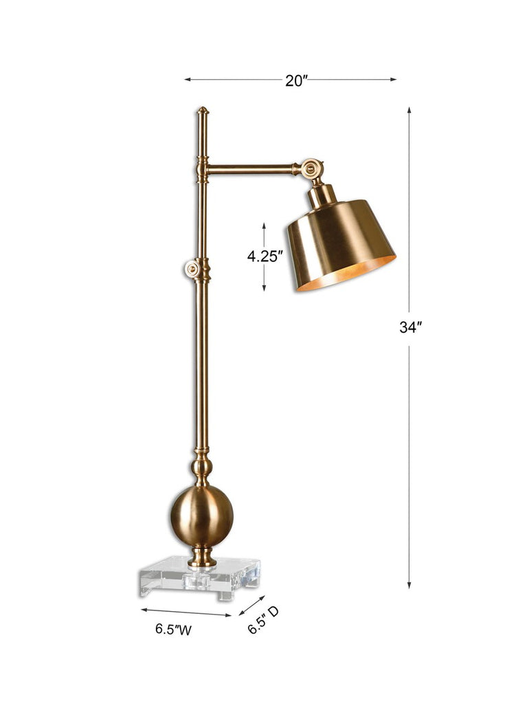 Laton Brushed Brass Task Lamp - Bombay Mercantile