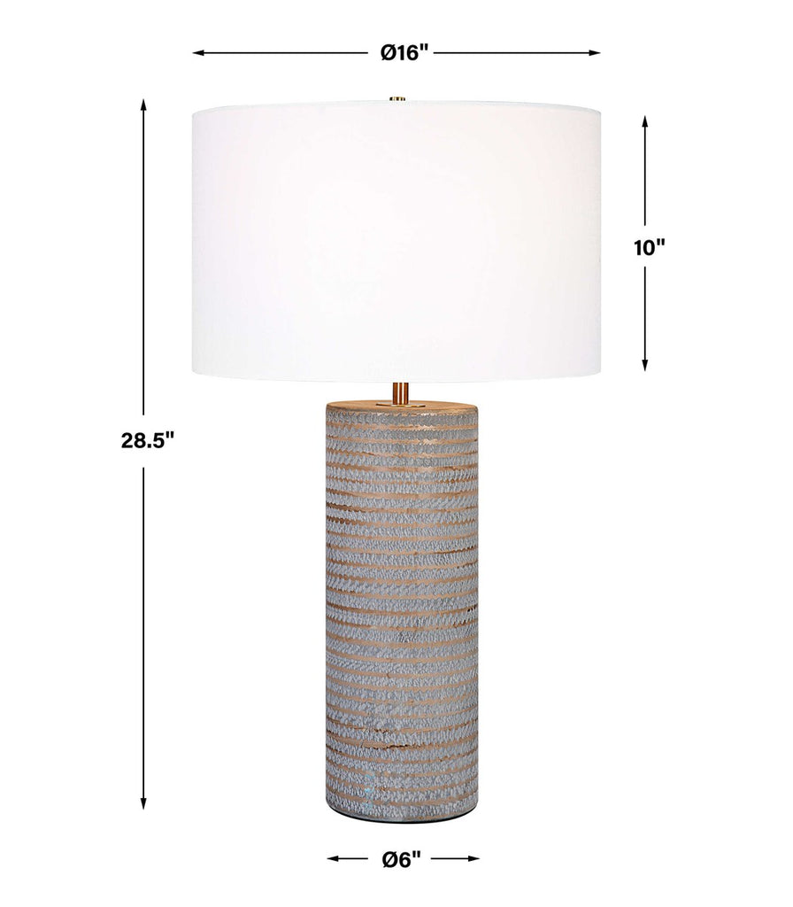 Monolith Gray Table Lamp - Bombay Mercantile