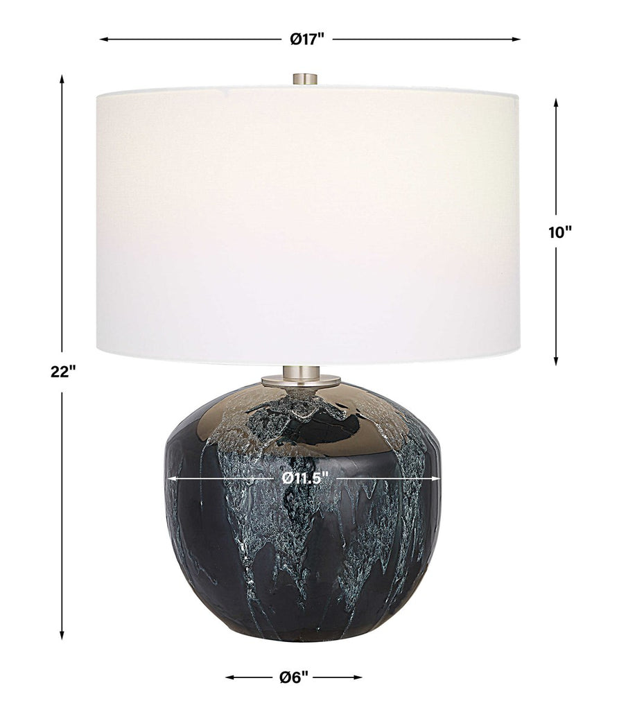Highlands Deep Green Table Lamp - Bombay Mercantile