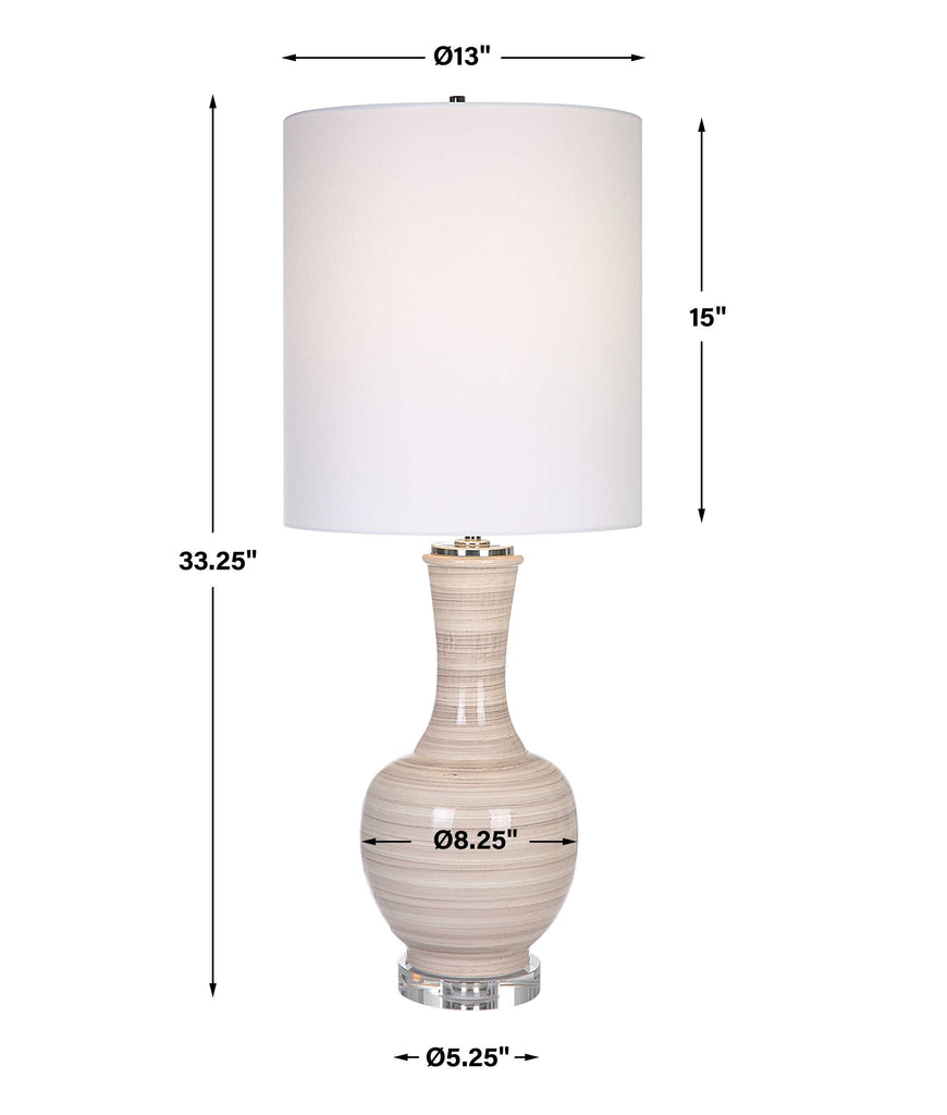 Chalice Striped Table Lamp - Bombay Mercantile