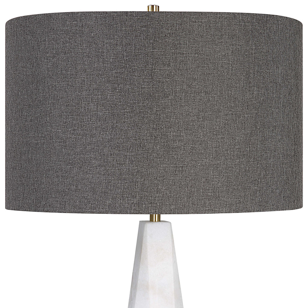 Citadel White Marble Table Lamp - Bombay Mercantile