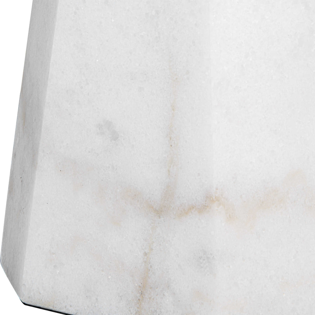 Citadel White Marble Table Lamp - Bombay Mercantile