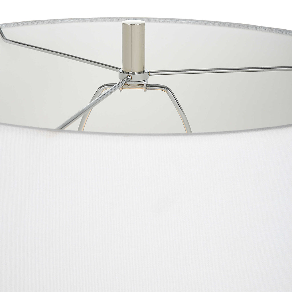 Clariot Ribbed Blue Table Lamp - Bombay Mercantile