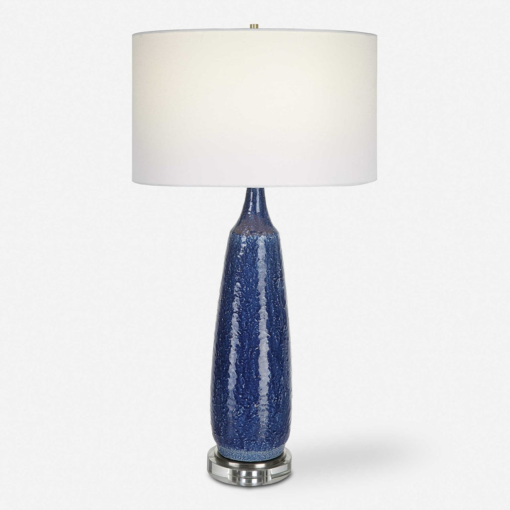 Newport Cobalt Blue Table Lamp - Bombay Mercantile