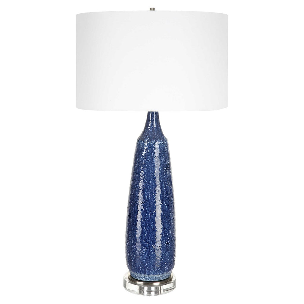 Newport Cobalt Blue Table Lamp - Bombay Mercantile