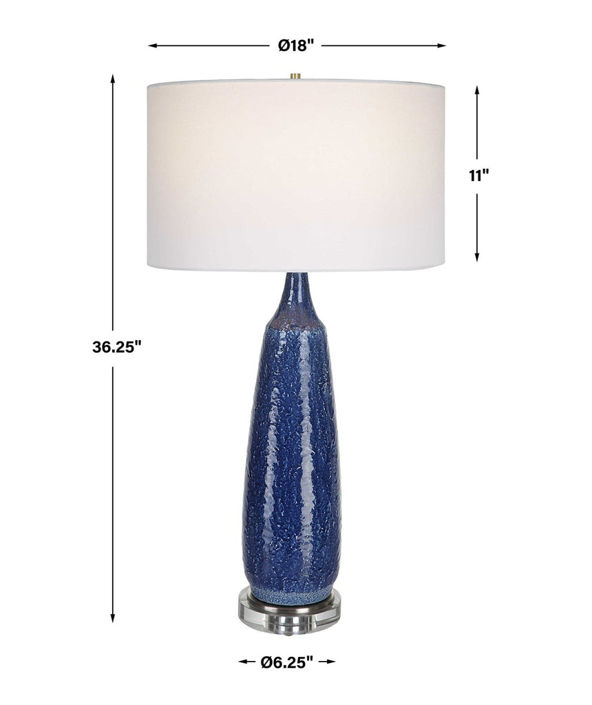 Newport Cobalt Blue Table Lamp - Bombay Mercantile