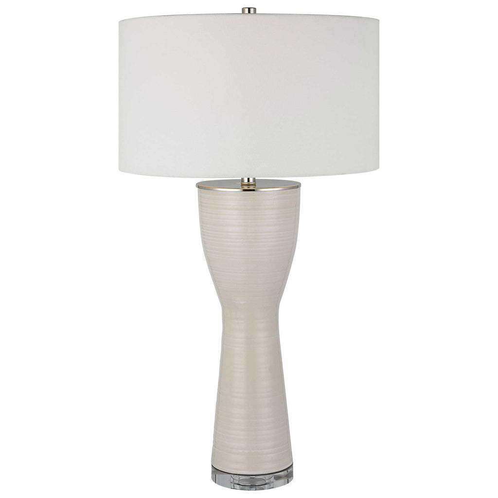 Amphora Off-White Glaze Table Lamp - Bombay Mercantile