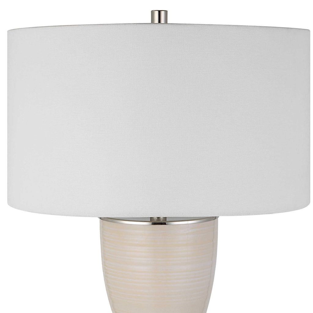 Amphora Off-White Glaze Table Lamp - Bombay Mercantile