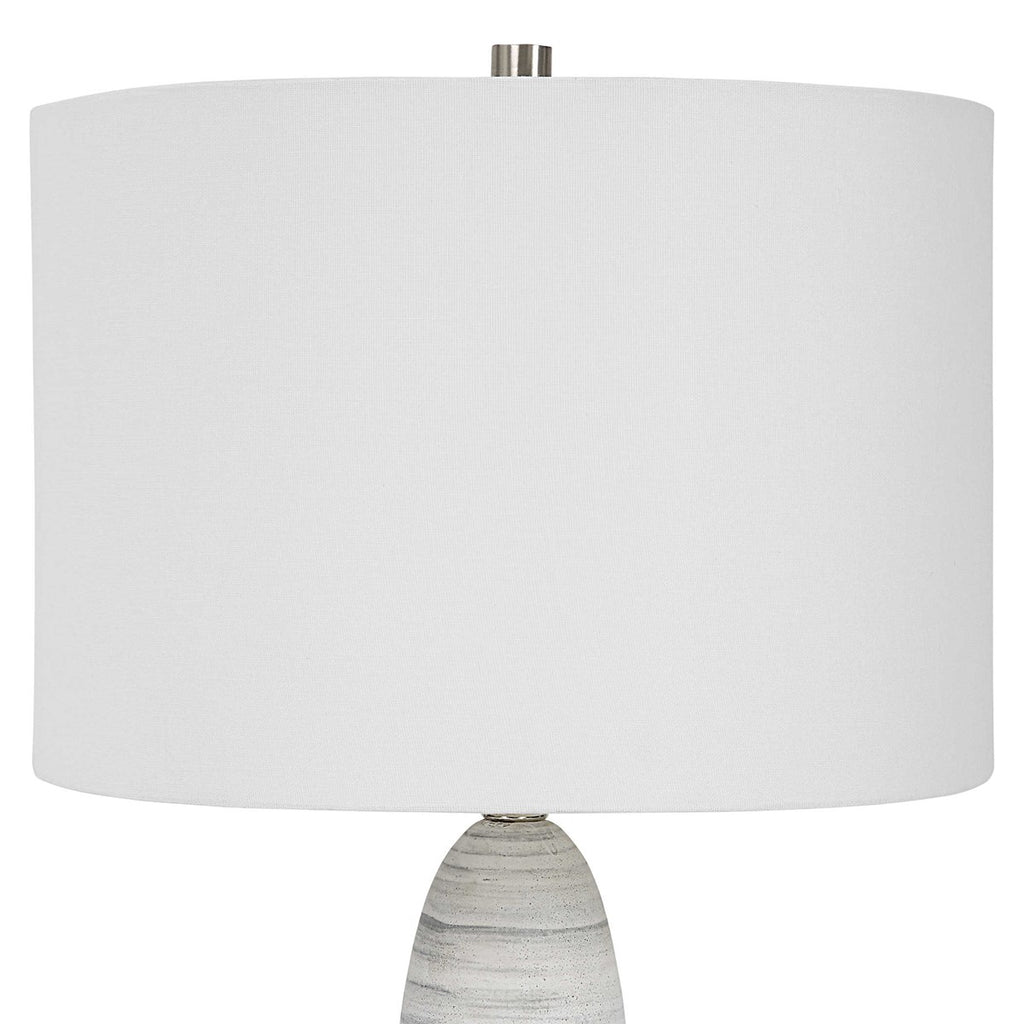 Levadia Matte White Table Lamp - Bombay Mercantile
