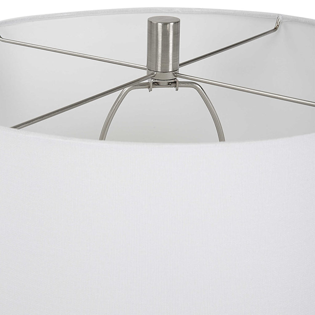 Levadia Matte White Table Lamp - Bombay Mercantile
