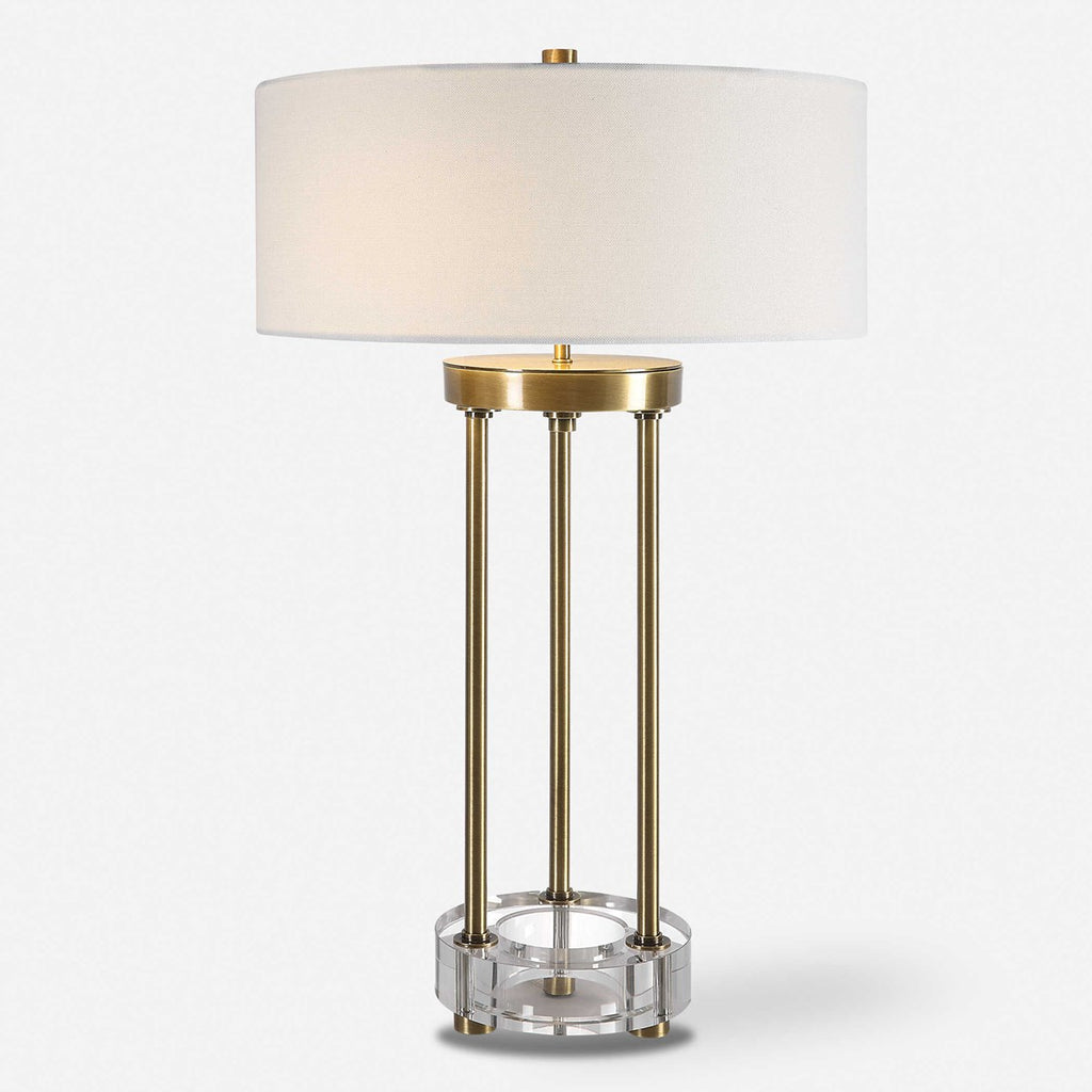 Pantheon Brass Rod Table Lamp - Bombay Mercantile