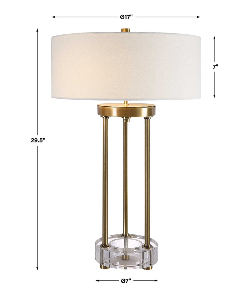 Pantheon Brass Rod Table Lamp - Bombay Mercantile