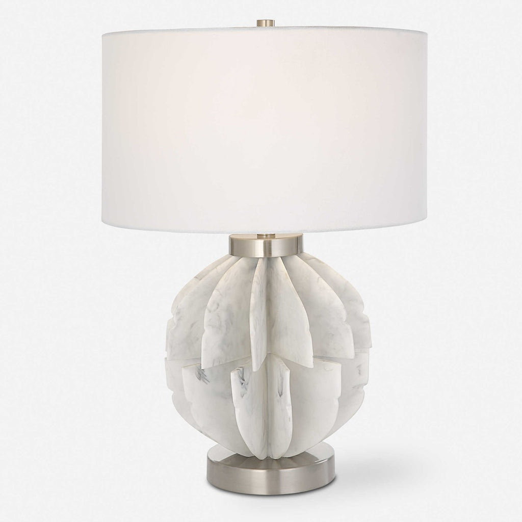 Repetition White Marble Table Lamp - Bombay Mercantile