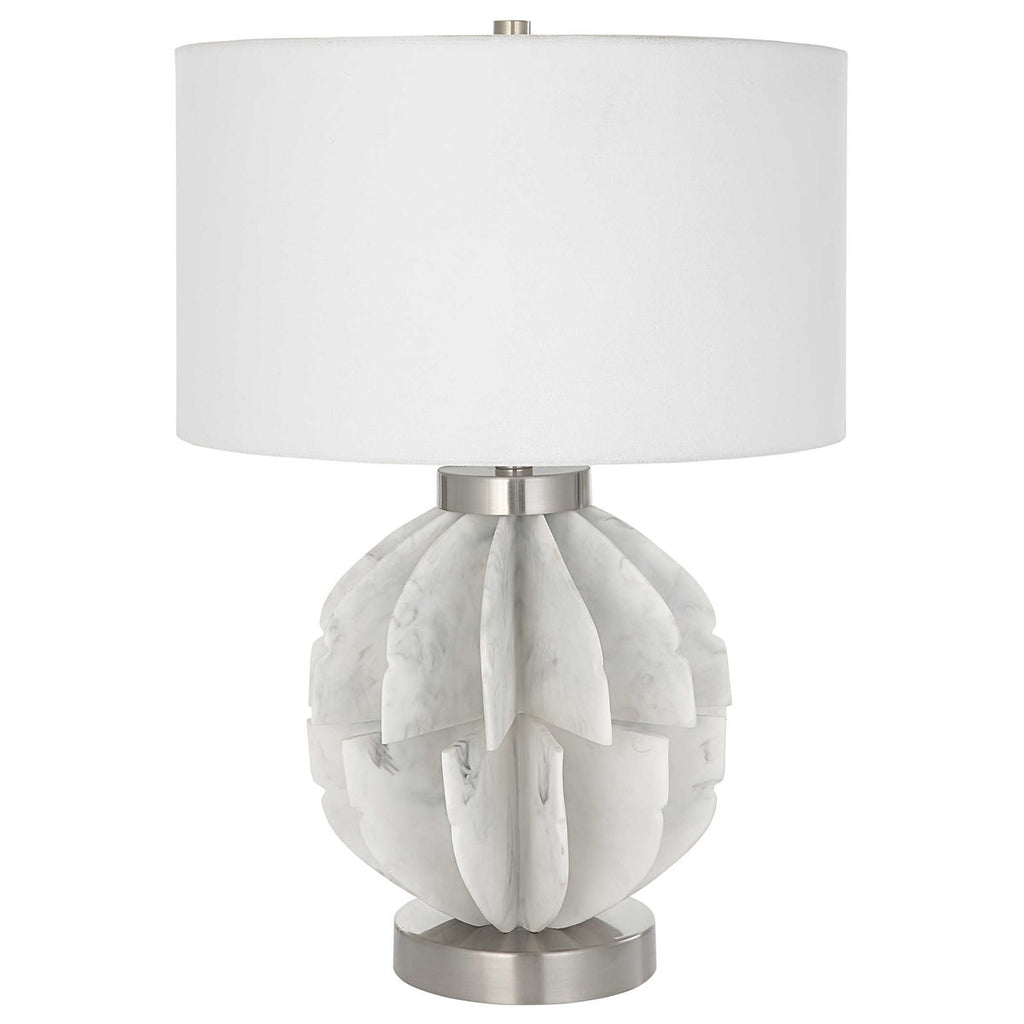 Repetition White Marble Table Lamp - Bombay Mercantile