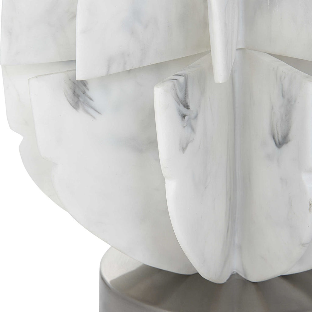 Repetition White Marble Table Lamp - Bombay Mercantile