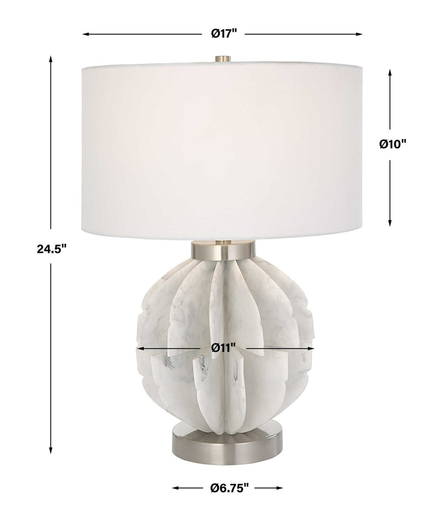Repetition White Marble Table Lamp - Bombay Mercantile