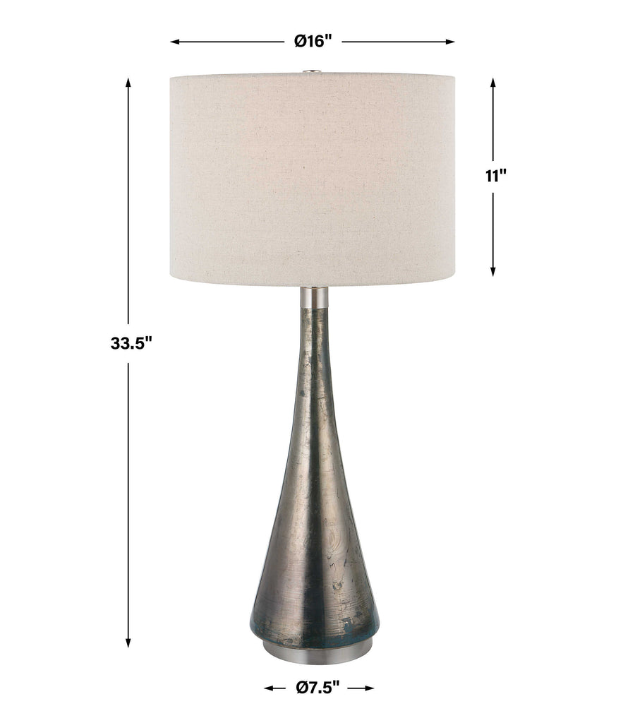 Contour Metallic Glass Table Lamp - Bombay Mercantile