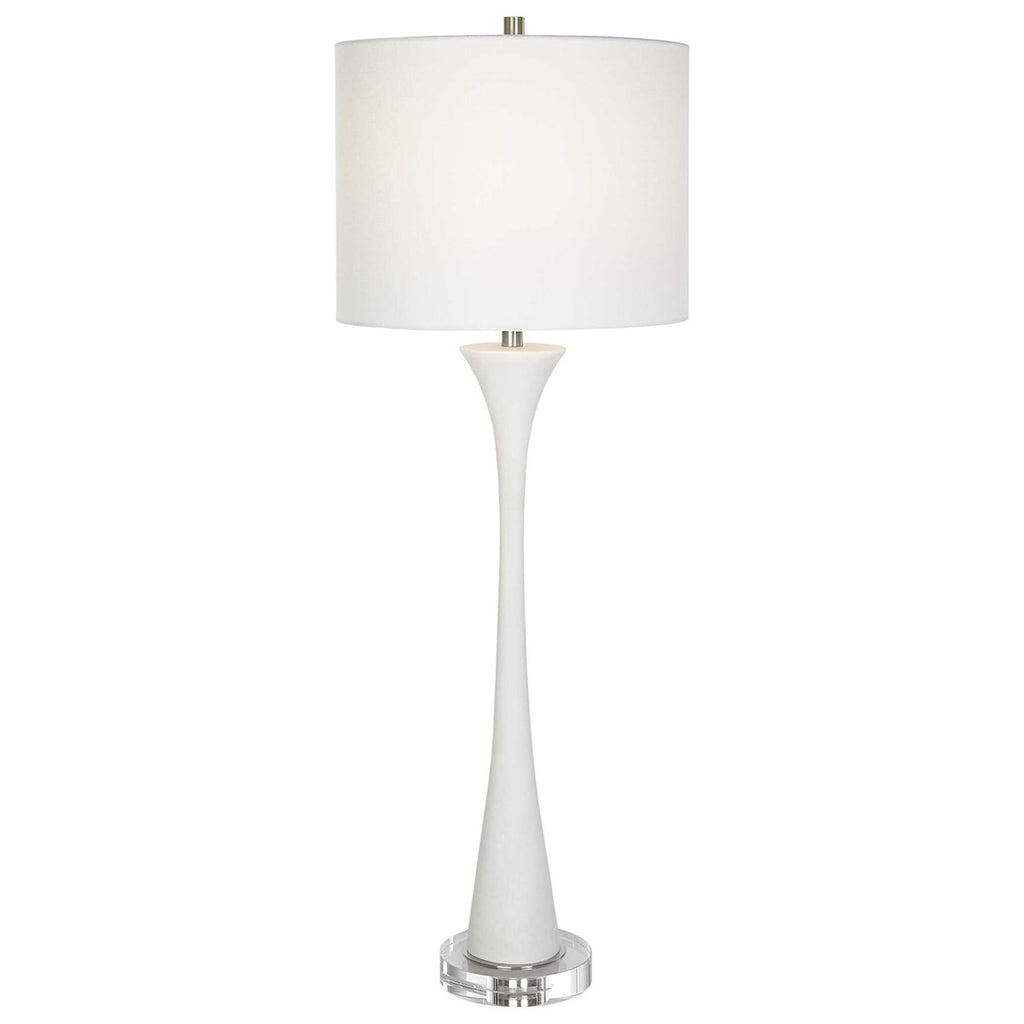 Fountain White Marble Buffet Lamp - Bombay Mercantile
