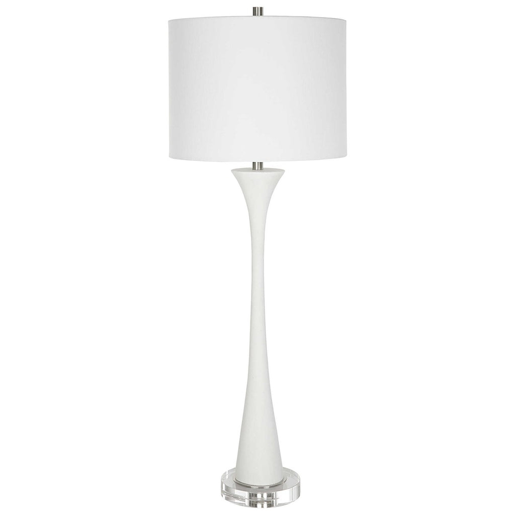 Fountain White Marble Buffet Lamp - Bombay Mercantile